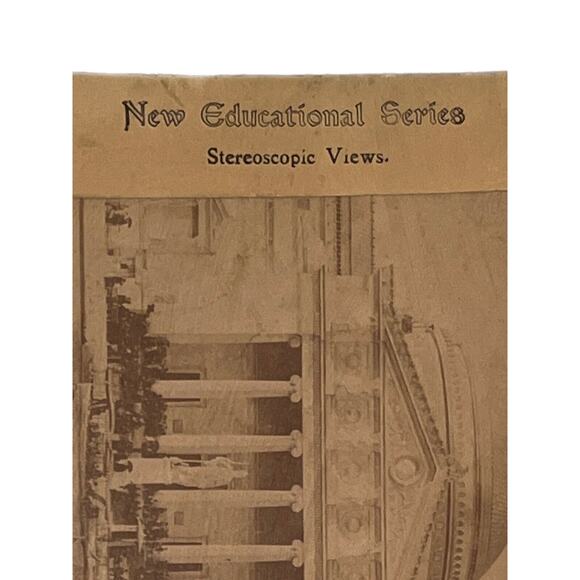 Antique Stereoscope Stereograph Real Photo Sepia Tone 1st Fine Arts Building GUC - Picture 4 of 5